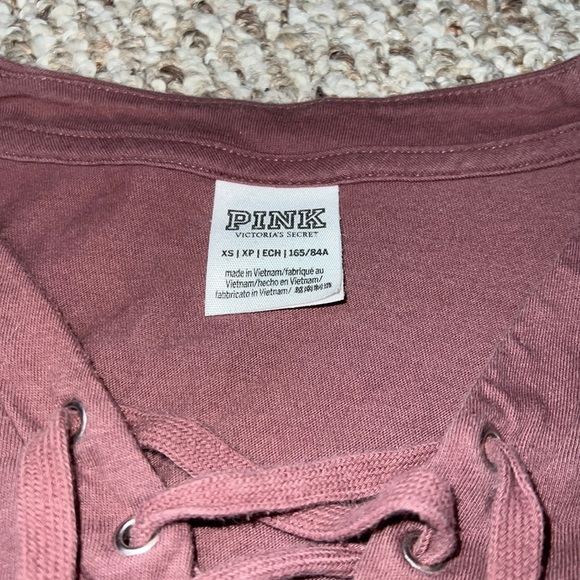 Cropped Pink long sleeve top - Picture 2 of 2